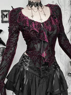 Grouped Frilled Knitted Top