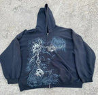 Grunge Zip Up Sweatshirt