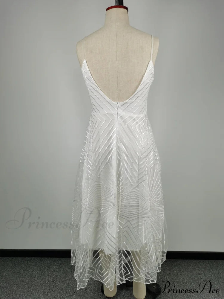 Guest Embroidered Formal Elegant Midi Warm-Season Wedding Evening Party - Backless Gown for Women Dress