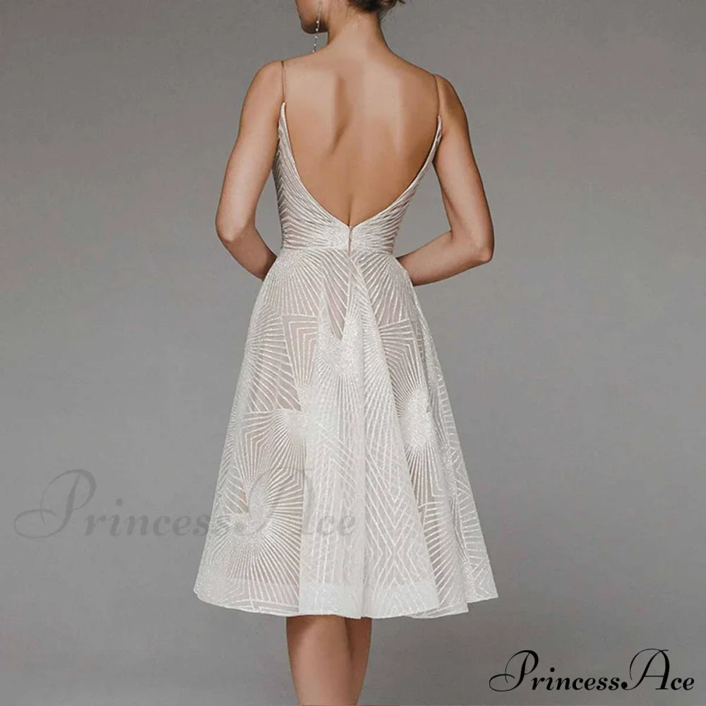 Guest Embroidered Formal Elegant Midi Warm-Season Wedding Evening Party - Backless Gown for Women Dress
