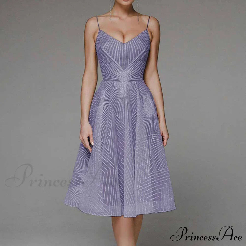 Guest Embroidered Formal Elegant Midi Warm-Season Wedding Evening Party - Backless Gown for Women Dress