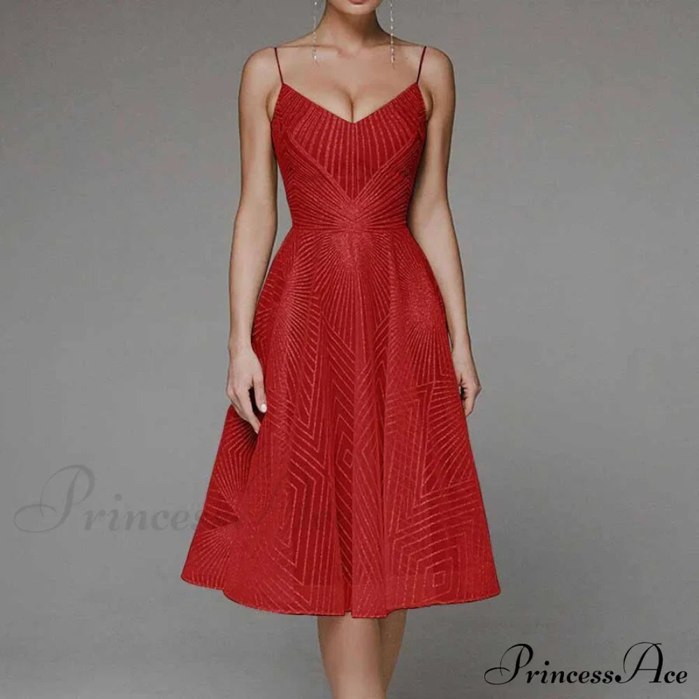 Guest Embroidered Formal Elegant Midi Warm-Season Wedding Evening Party - Backless Gown for Women Dress