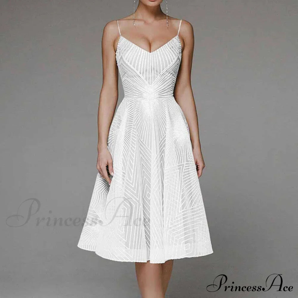 Guest Embroidered Formal Elegant Midi Warm-Season Wedding Evening Party - Backless Gown for Women Dress
