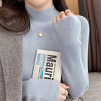Half High Collar Crochet Y2k Sweater
