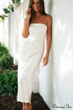 Half Open Back Charming Sleeveless Silky Dress