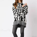 Halloween Round Neck Long Sleeve Aesthetic Gingerbread Loose Sweater
