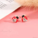 Halloween Dark Spider Amulet Stud Earring