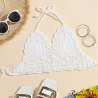 Halter Crochet Hollow Trendy Crop Tops