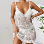 Halter Tight Knit Short Cover Up