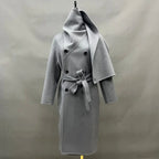Handmade Cashmere Wool Belted Overcoat
