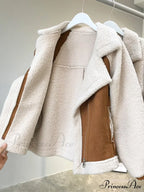 Harajuku Faux Leather Fur Patchwork Coat