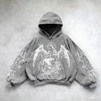 Harajuku Mysterious Printed Hoodie