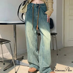 Harajuku Trend Japanese Style High-Waisted Straight New Autumn Leg Fashion Jean