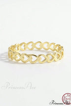 Heart Design Silver Wedding Band Ring