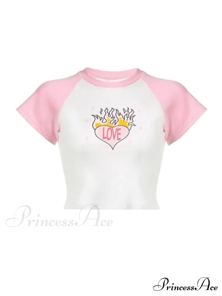 Heart Print Graceful Pocket Patch Jeans