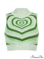 Heart Rhinestone Crop Tank