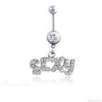 Heavenly Feathers Rose Dark Belly Ring