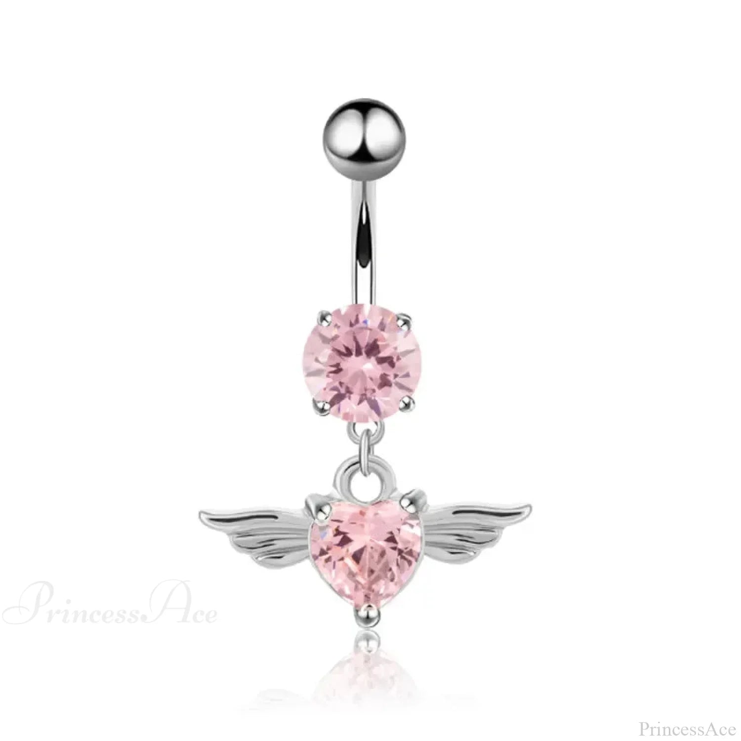 Heavenly Feathers Rose Dark Belly Ring