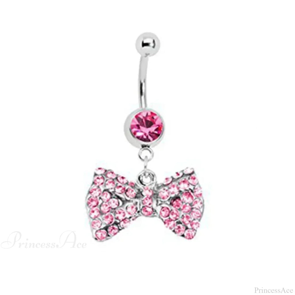 Heavenly Feathers Rose Dark Belly Ring