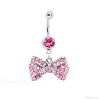 Heavenly Feathers Rose Dark Belly Ring