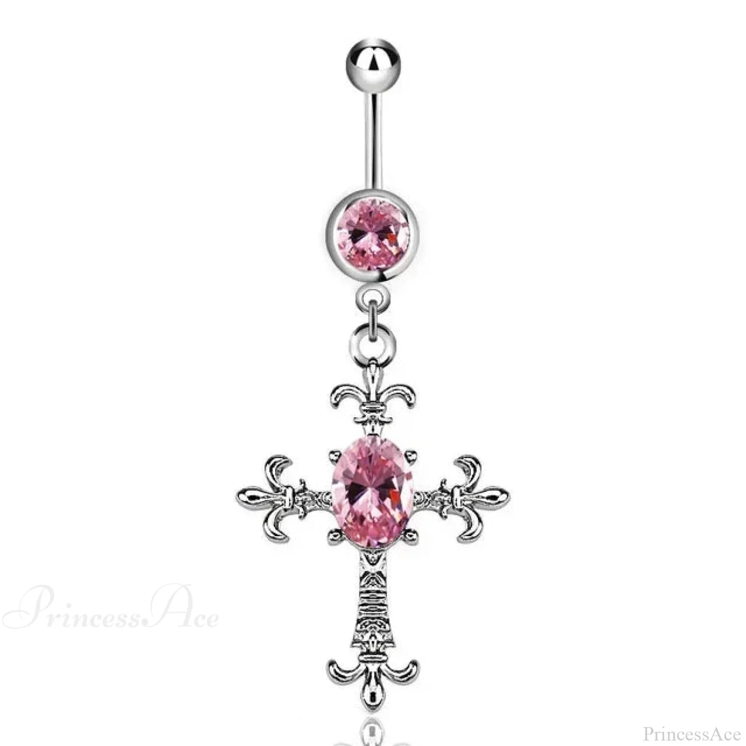 Heavenly Feathers Rose Dark Belly Ring