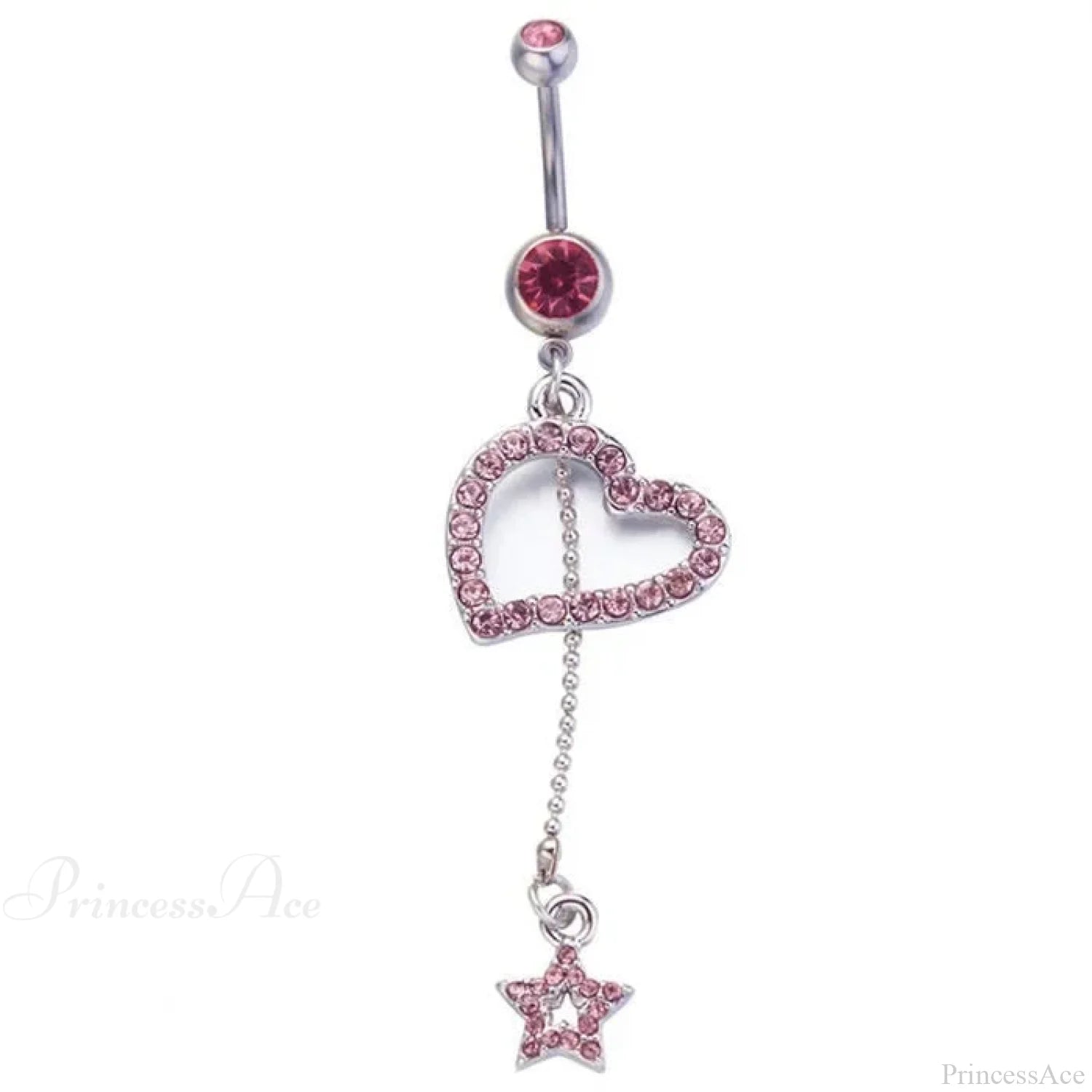 Heavenly Feathers Rose Dark Belly Ring