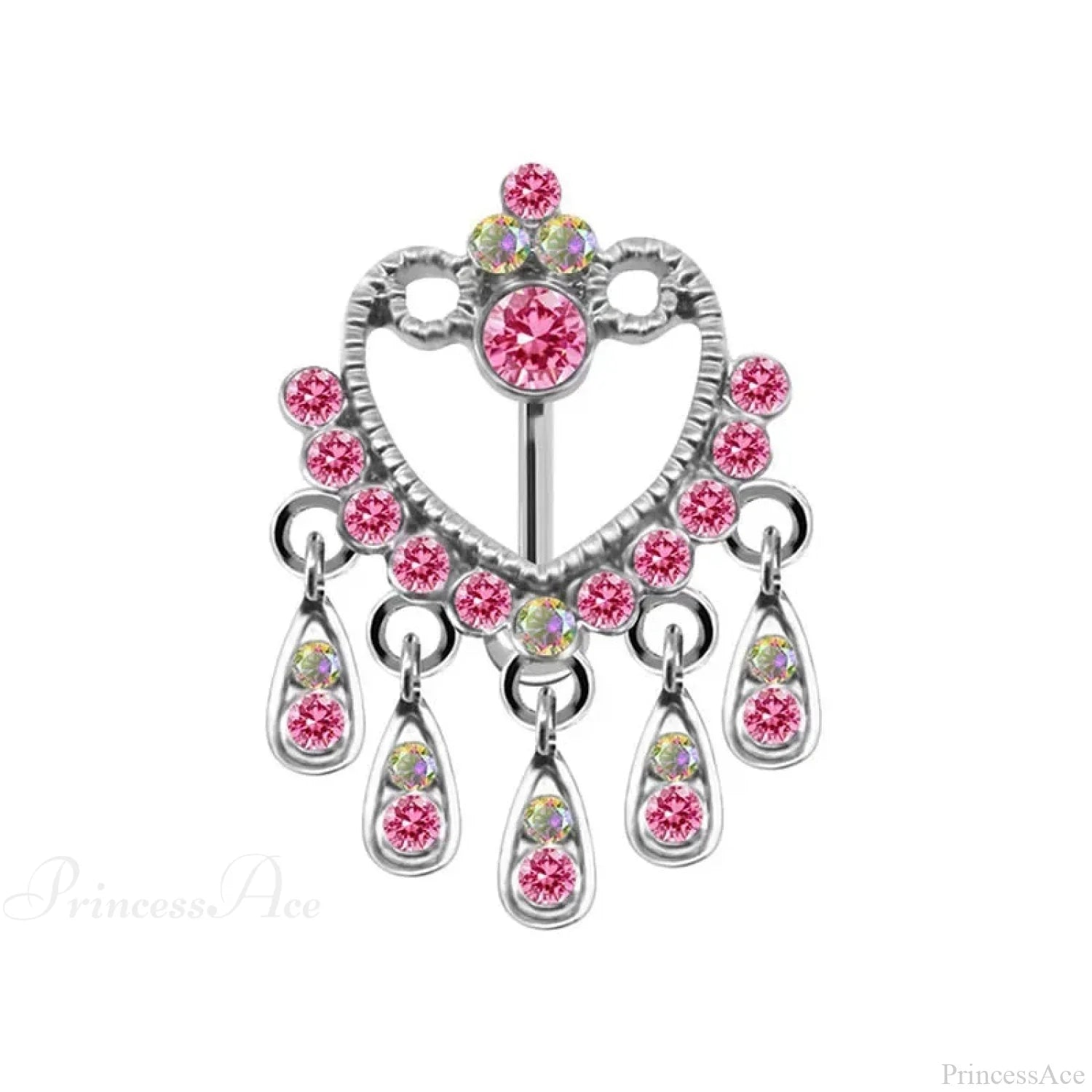 Heavenly Feathers Rose Dark Belly Ring