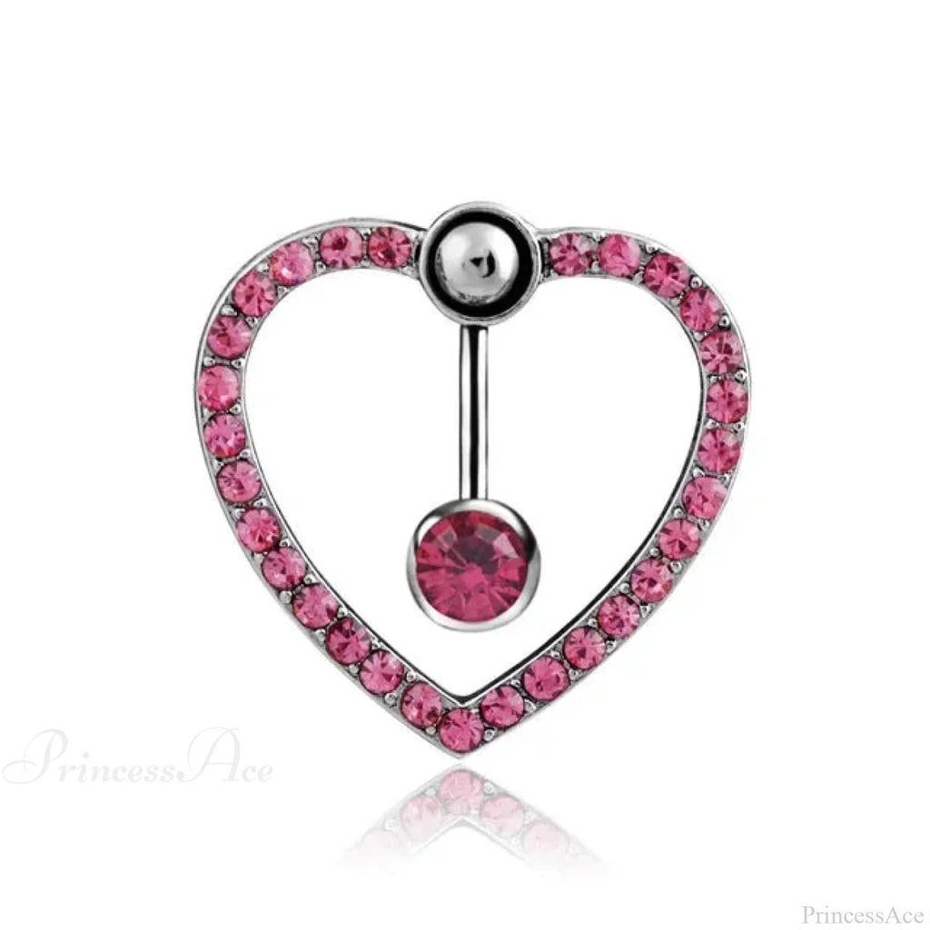 Heavenly Feathers Rose Dark Belly Ring