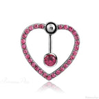 Heavenly Feathers Rose Dark Belly Ring