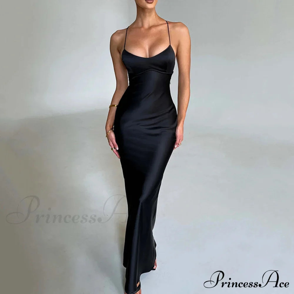 Heidi Formal Stylish Satin Lattice Dress