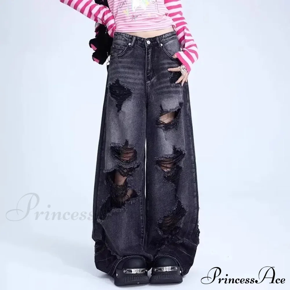 High-end Floor Length Trendy Brand Fashion Jean