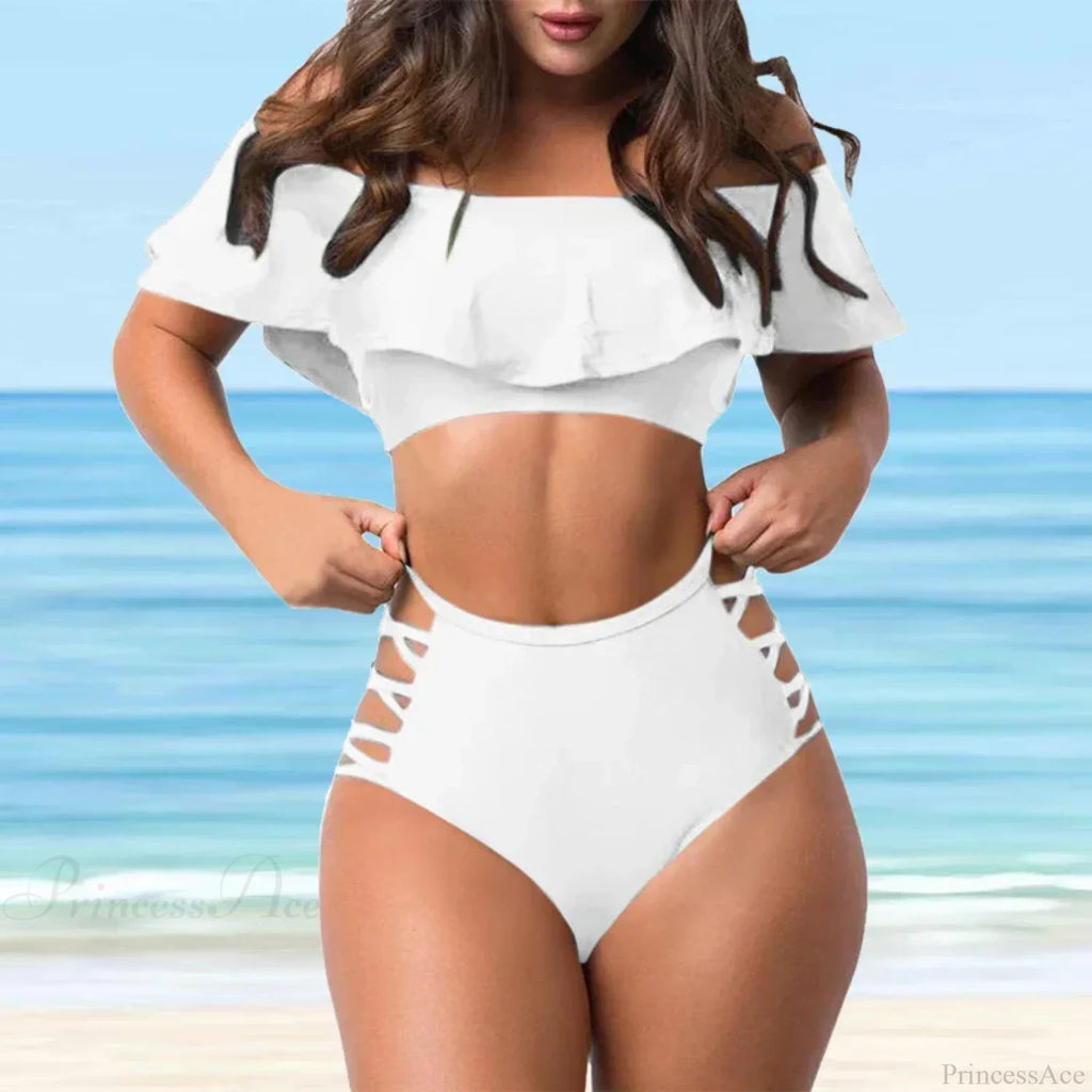 High Hips Pattern Tank Set Two Piece Set