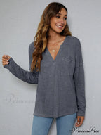 High-Low with Top Dropped Waffle-Knit Shoulder