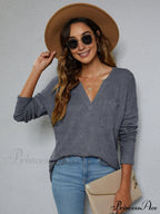 High-Low with Top Dropped Waffle-Knit Shoulder
