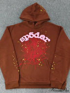 High Pile Fleece Foam Spider Print Hoodie
