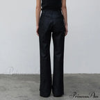High Quality Women Spring and Autumn All-match Side Slit Straight High Waist Bootcut Jean