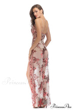 High Slit Backless Charming Boho Cocktail Gown