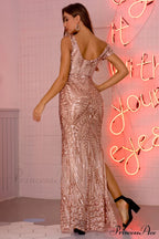 High Split Stylish Bodycon Sequin Dress