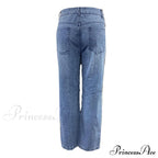 High Straight Leg Baggy Streetwear Waist Pants High Jeans Ripped Boyfriend Women Trousers