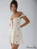 High Waist e Beachwear Bodycon Hollow Out Sundress