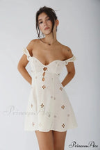 High Waist e Beachwear Bodycon Hollow Out Sundress