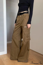 High Waist Loose Multi Pocket Cargo Pants