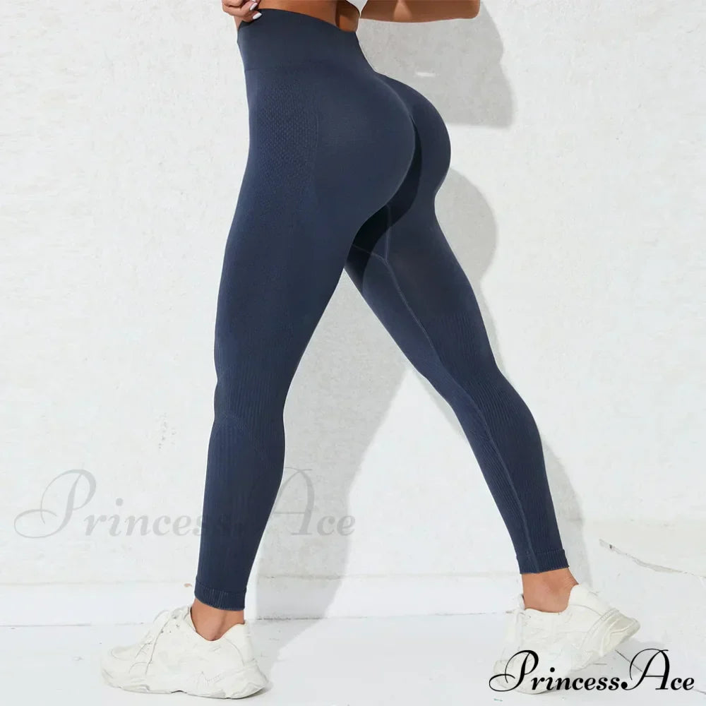 High Waist Seamless Butt Lift Knitting Gym Running Legging