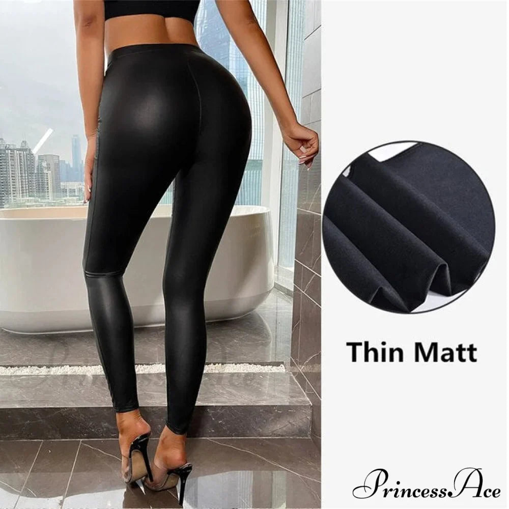 High Waist Trousers Slim Legging