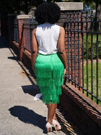 High Waisted Graceful Clashing Star Skirt