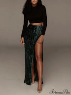 High Waisted Graceful Wide Leg Pants