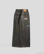 Hip Hop Eerie Rebellious Embroidery Denim Pant