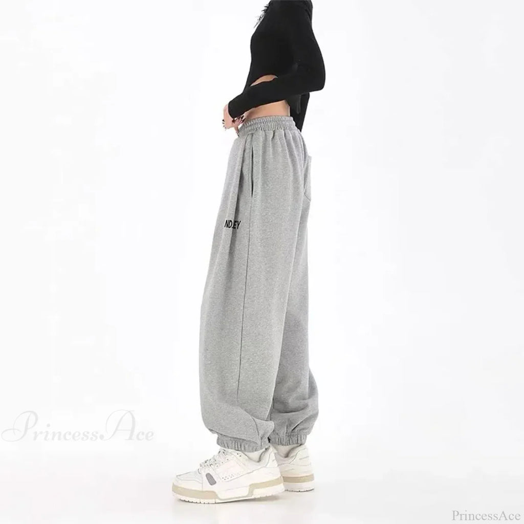 Hip Hop Letter Drawstring Jogging Pants