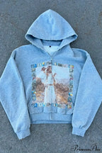 Hip-Hop Retro Printed Hoodie