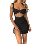 Hirigin Party Club Robe for Women Cut Out Dresses